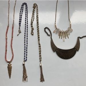 Necklace Bundle, Tassel, Arrow, Quarts